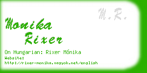 monika rixer business card