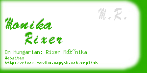 monika rixer business card